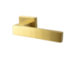 Maniglia Willy Rosetta Quadra d.50x50x7h Bocchetta Foro Chiave Alluminio PT-Oro Satinato | KTS